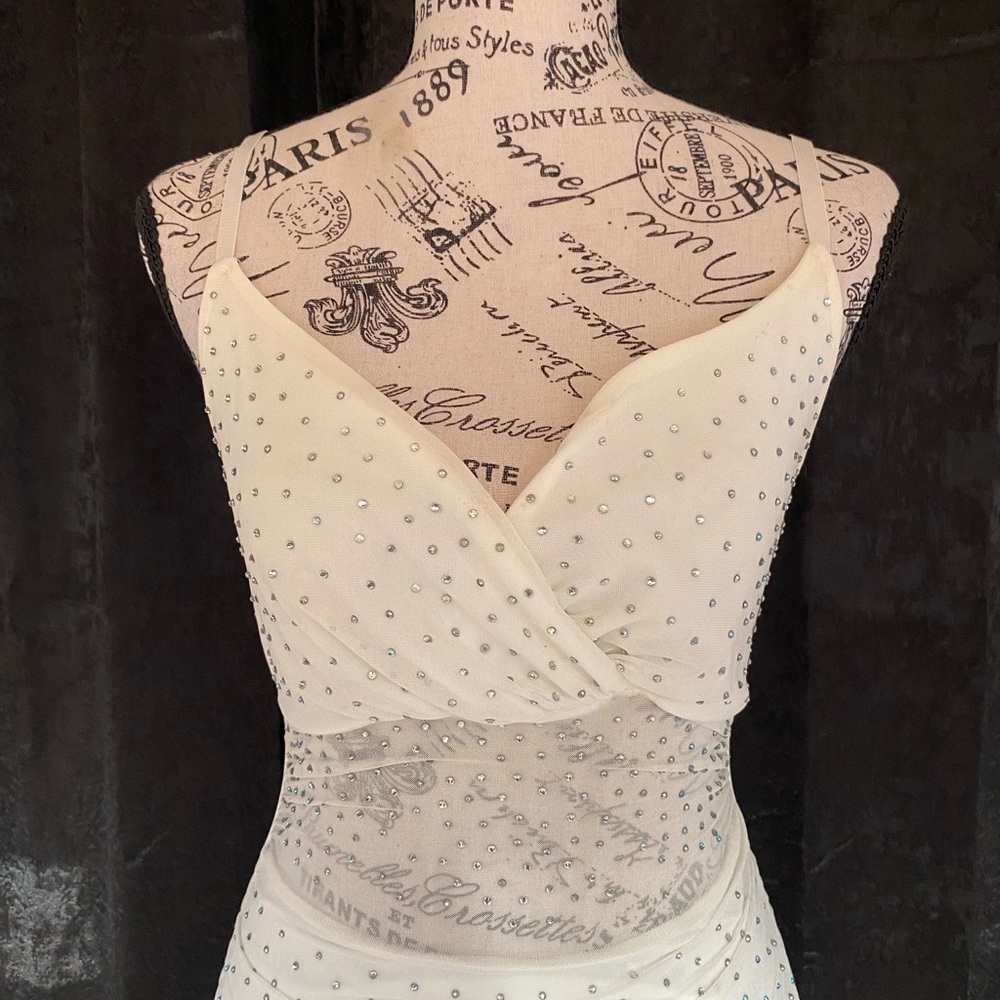 Source Unknown Cream Dress with Silver Accents